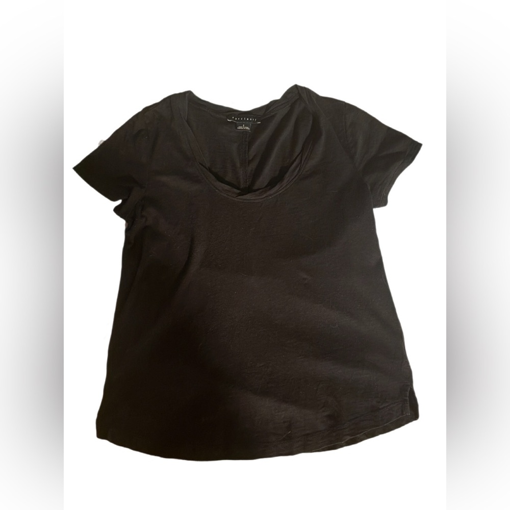 sanctuary traveler twist t-shirt in black – size small